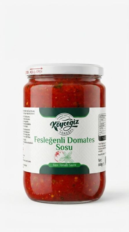Kb Köyceğiz Yöresel Fesleğenli Domates Sosu 600 G - Kb Köyceğiz Yöresel