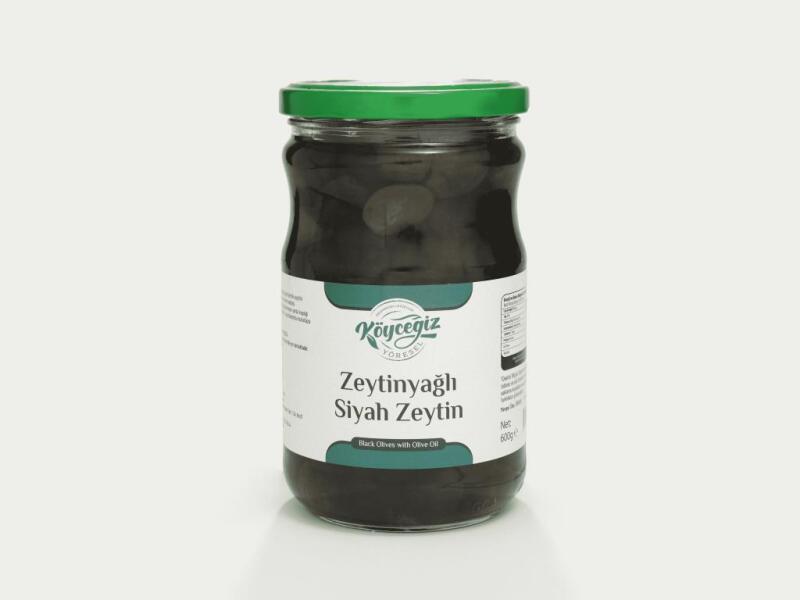 Kb Köyceğiz Yöresel Sofralık Gemlik Siyah Zeytin 600 G Cam Kavanoz - Köyceğiz Yöresel