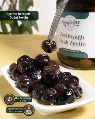 Kb Köyceğiz Yöresel Sofralık Gemlik Siyah Zeytin 600 G Cam Kavanoz - 2