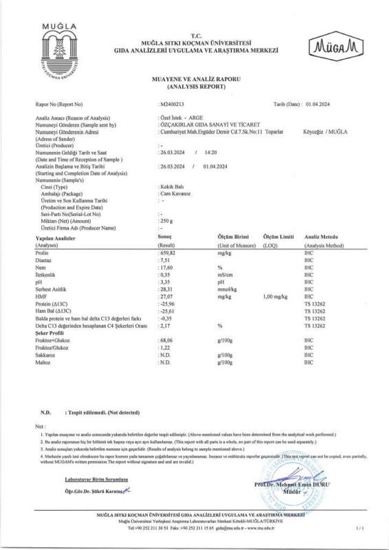 Kb Köyceğiz Balı Kekik Balı 250 G Cam Kavanoz - 8