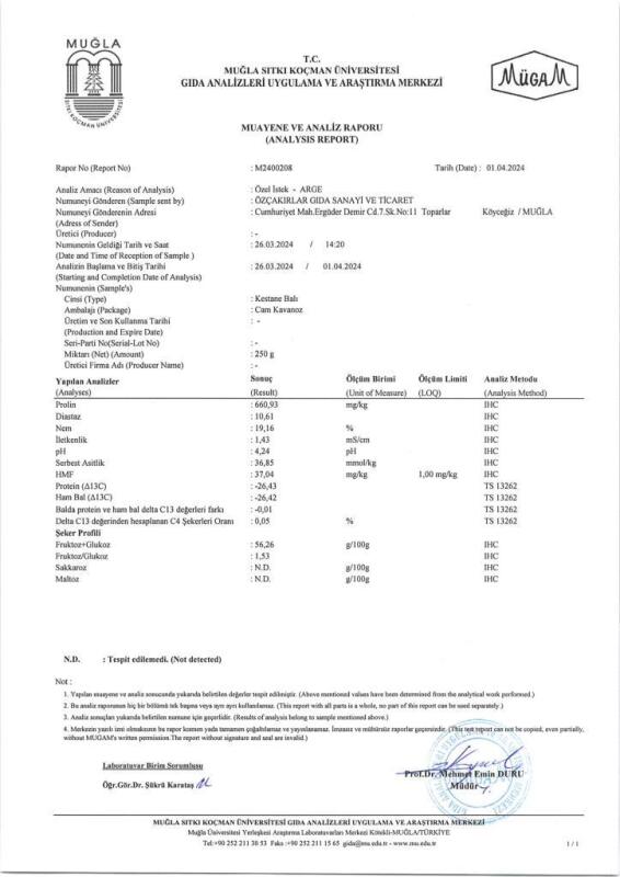 Kb Köyceğiz Balı Kestane Balı 250 G Cam Kavanoz - 6