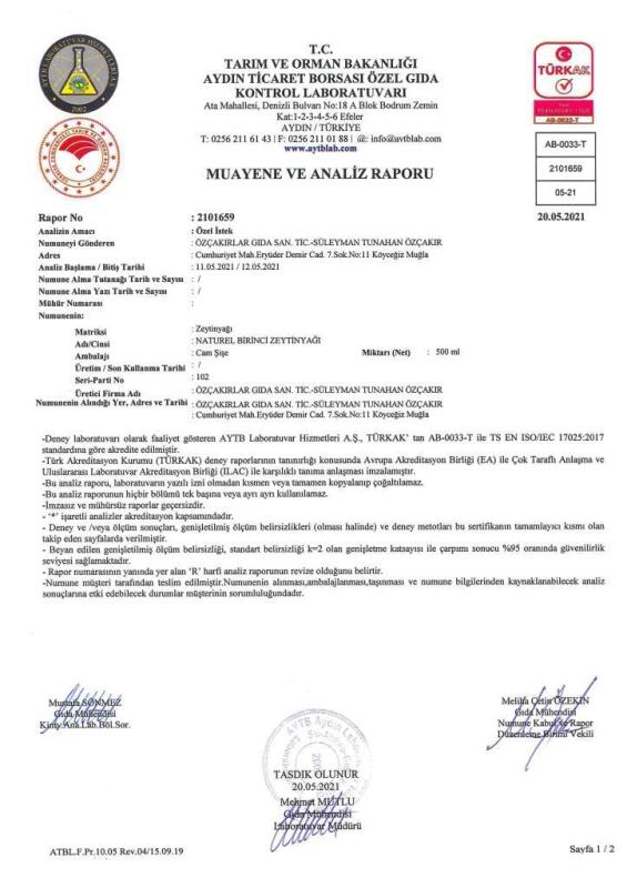 Kb Köyceğiz Yöresel Naturel Birinci Zeytinyağı 1 Lt - 4